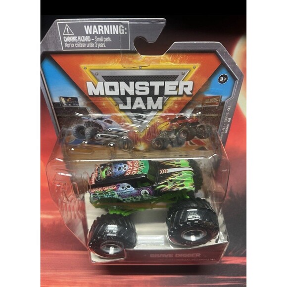 SPIN MASTER 2025 MONSTER JAM 25TH ANN. GRAVE DIGGER LEGACY TRUCKS SERIES 41 NEW! - Picture 2 of 4